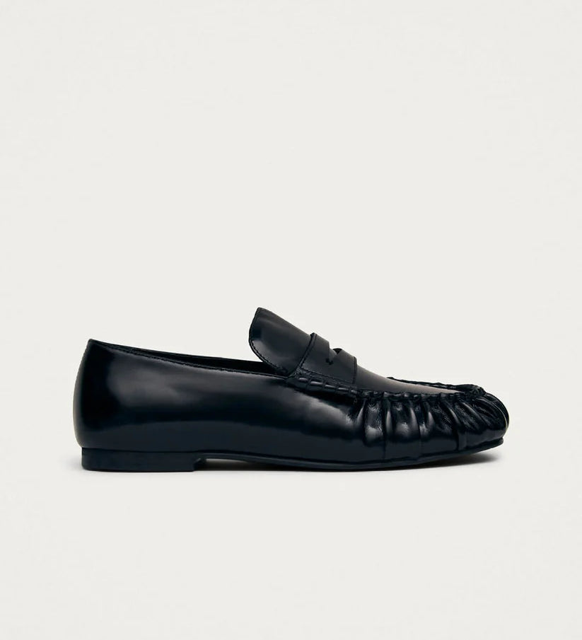 Aven Leather Loafers - Black
