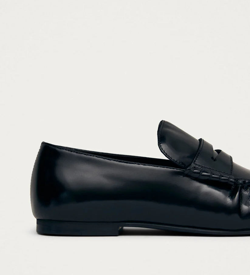 Aven Leather Loafers - Black