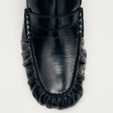 Aven Leather Loafers - Black