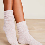 Heathered Socks - Dusty Rose/White