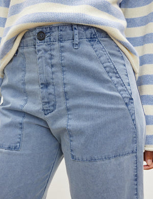 Mya Cotton Canvas Pant-  Bluestone Blue
