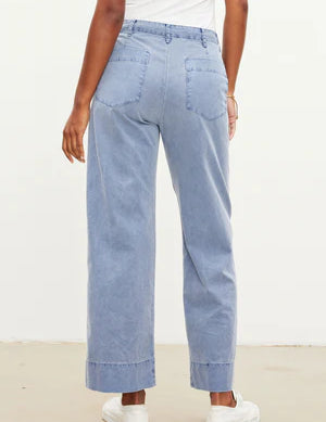 Mya Cotton Canvas Pant-  Bluestone Blue