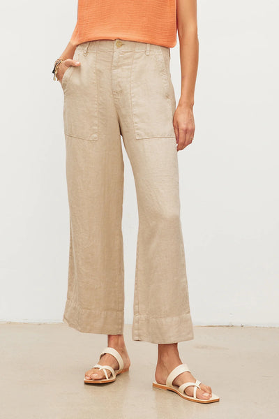 Dru Heavy Linen Pant - Khaki