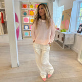 Catch Open Stitch Sweater - Shell Pink