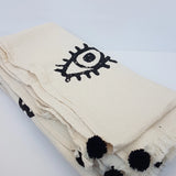 Evil Eye Throw Blanket - Black