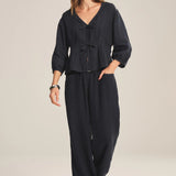 Clairo Linen Pant - Shadow