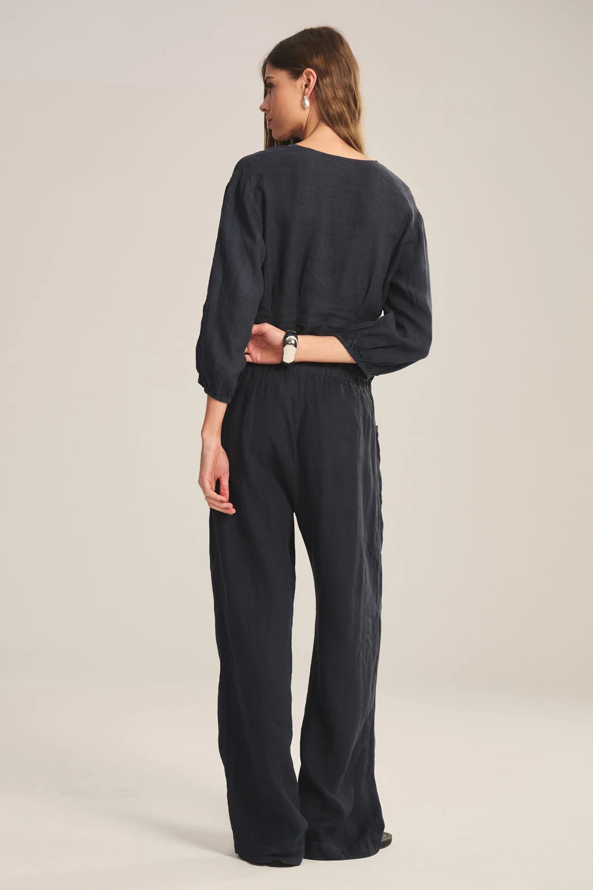 Clairo Linen Pant - Shadow