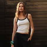 Belle Rib Top - White