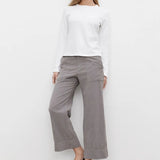 Vera Cotton Corduroy Cropped Pant - Ash