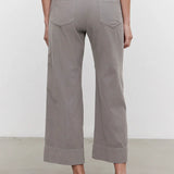 Vera Cotton Corduroy Cropped Pant - Ash