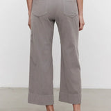 Vera Cotton Corduroy Cropped Pant - Ash