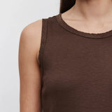 Maxie Cotton Slub Tank - Bark