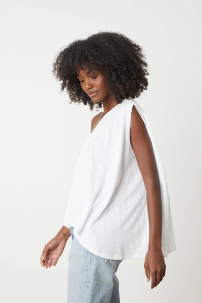 Vienna One Shoulder Top - White