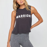 Warrior Crop Tank - Vintage Black