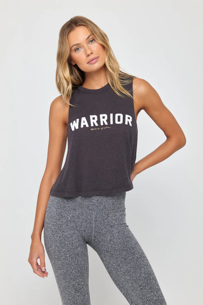 Warrior Crop Tank - Vintage Black