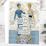 No Wine In Prison Card