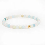 Dainty Trinity Bracelet | Aquamarine, Morganite and Heliodor