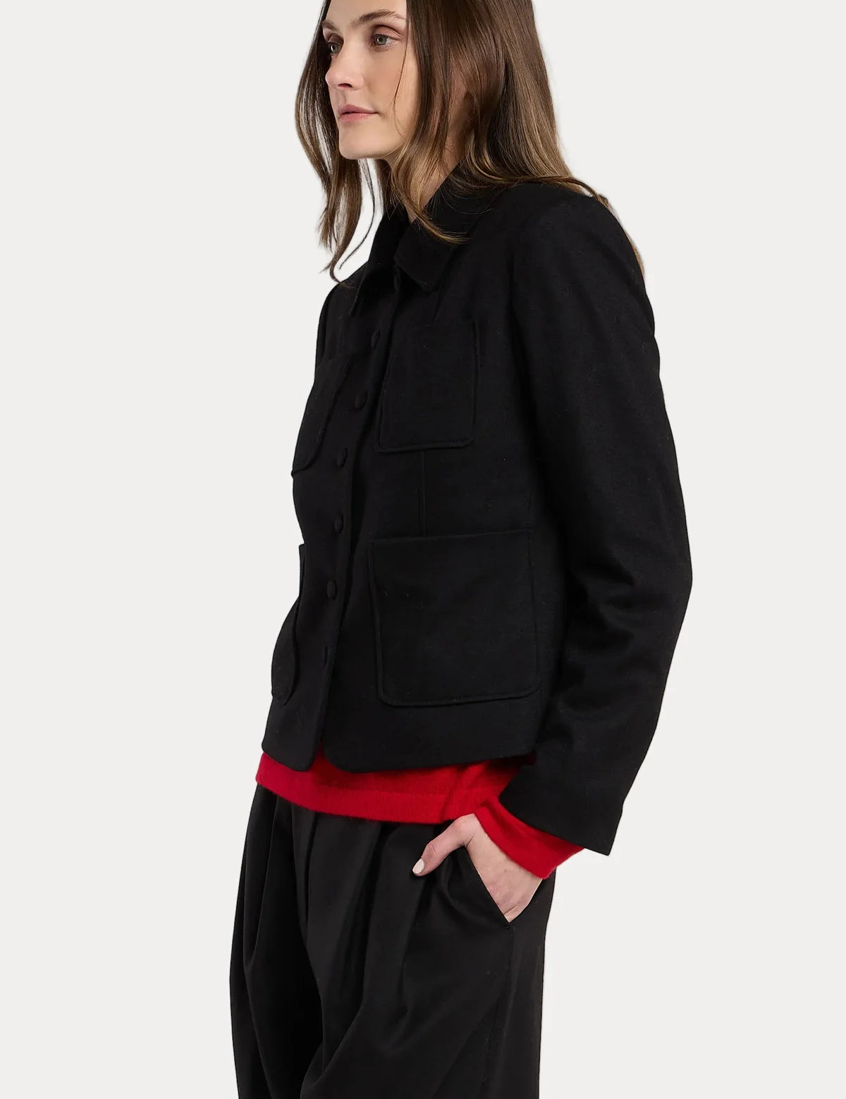 Davina Utility Jacket - Black