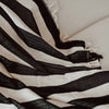 Black Striped Cream Throw Blanket
