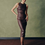 Esme Dress - Walnut Coated
