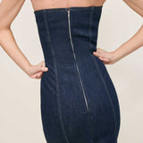 Esme Strapless Midi - Crescent Harbour