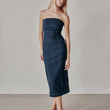 Esme Strapless Midi - Crescent Harbour