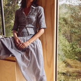 Summer Smocked Skirt- Picnic Check