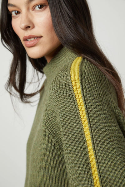 Teagan Stitches Top- Elm/Sunflower