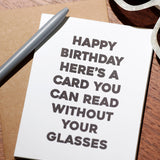 Glasses - Birthday Card