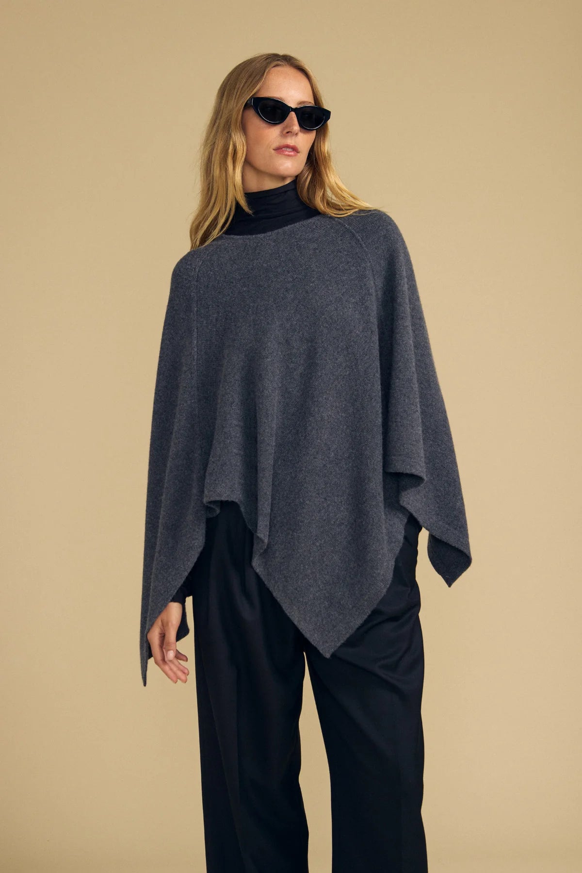 Gia Poncho - Charcoal