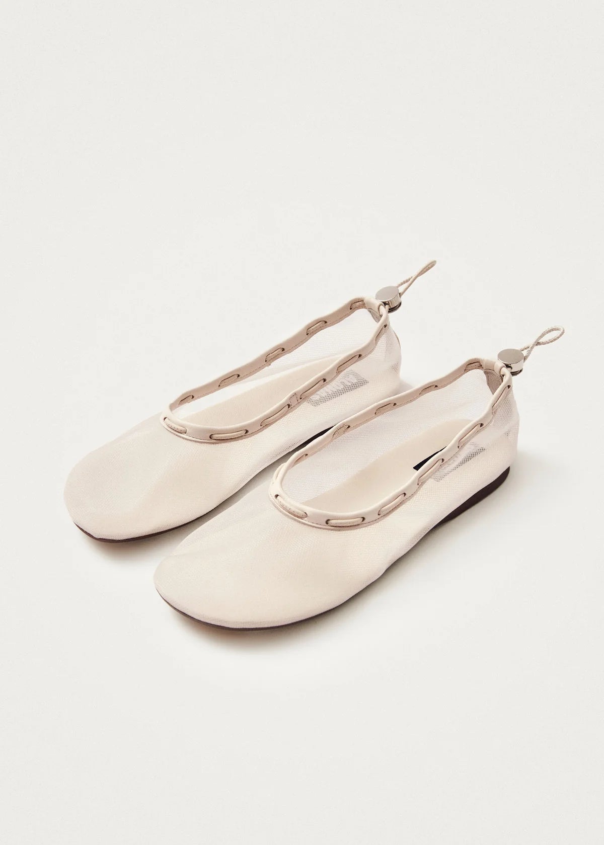 Gill Mesh Ballet Flats - White