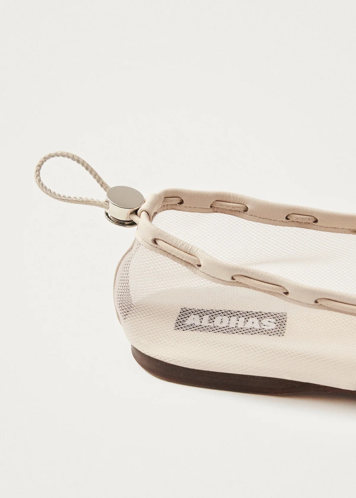 Gill Mesh Ballet Flats - White