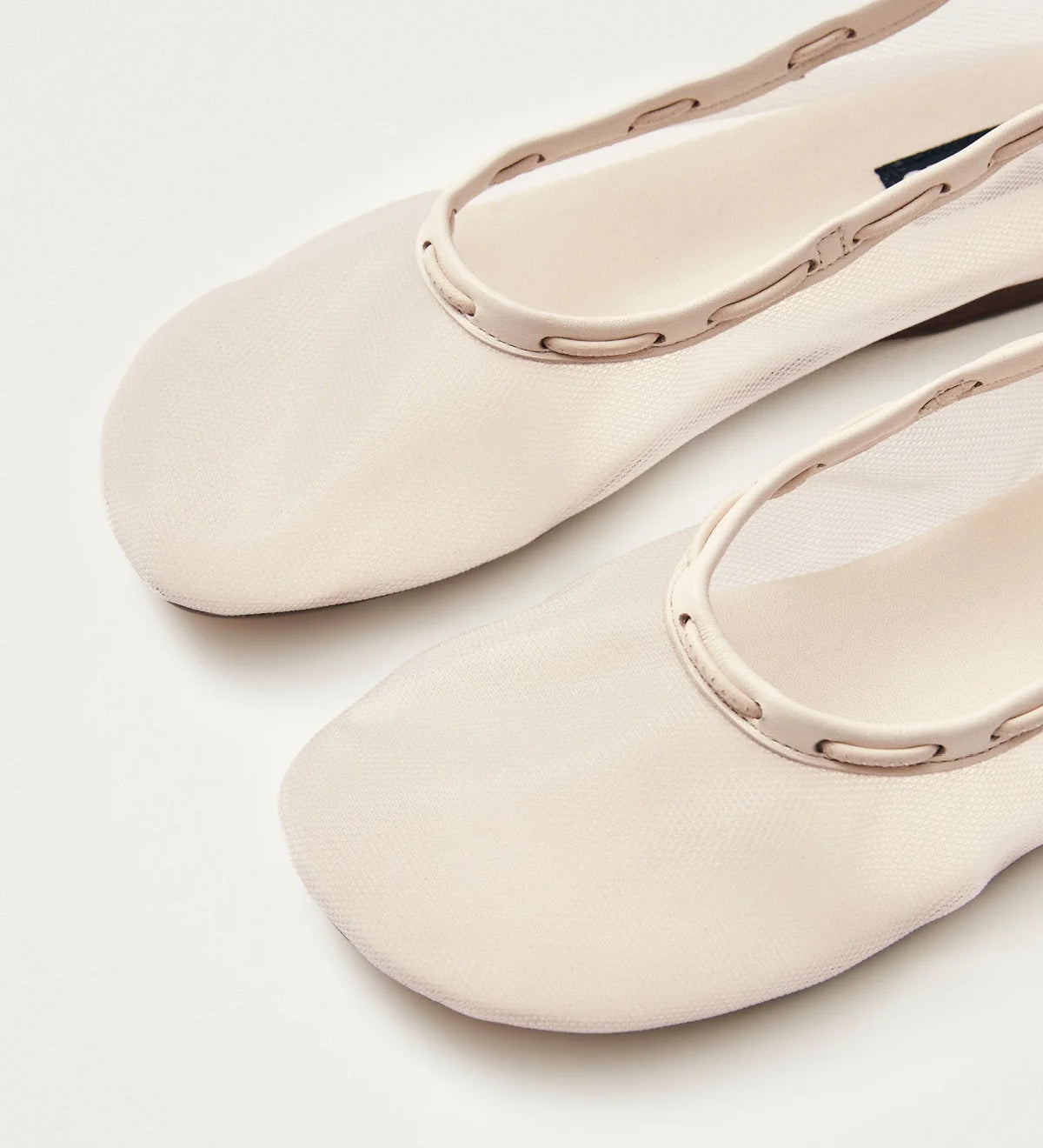 Gill Mesh Ballet Flats - White