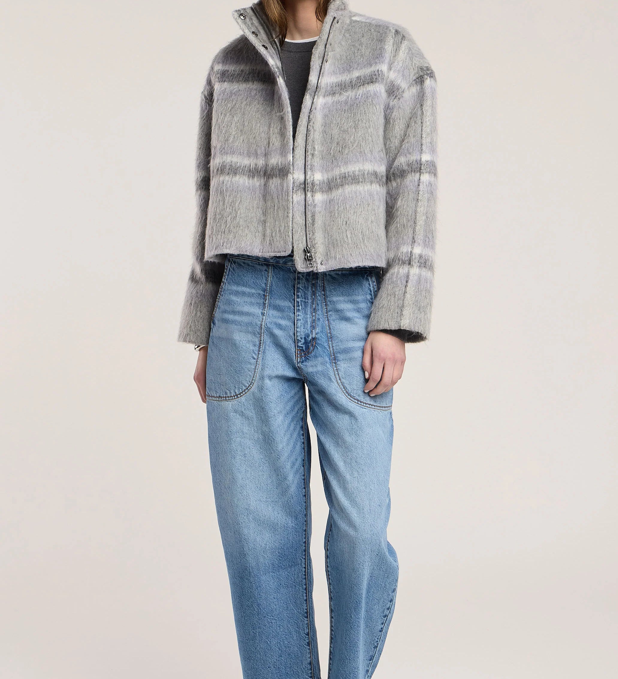 Haven Brushed Plaid Jacket - Multi