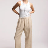 Celine Heavy Linen Pant - Cobble