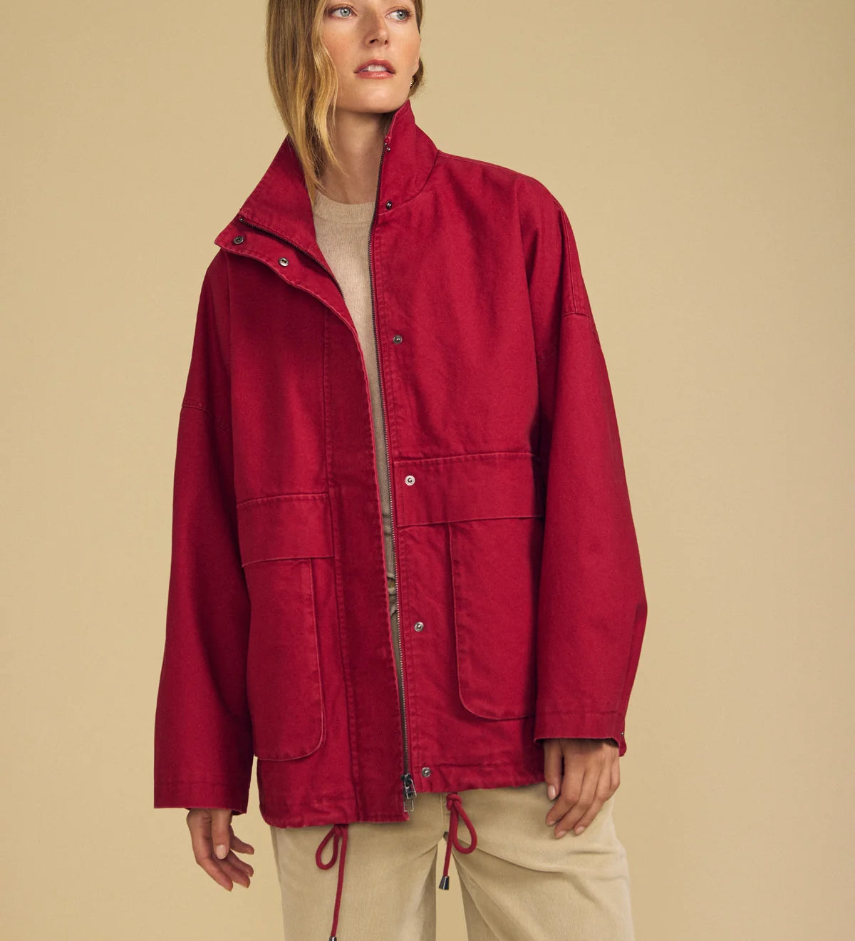 Hunter Canvas Jacket - Crimson