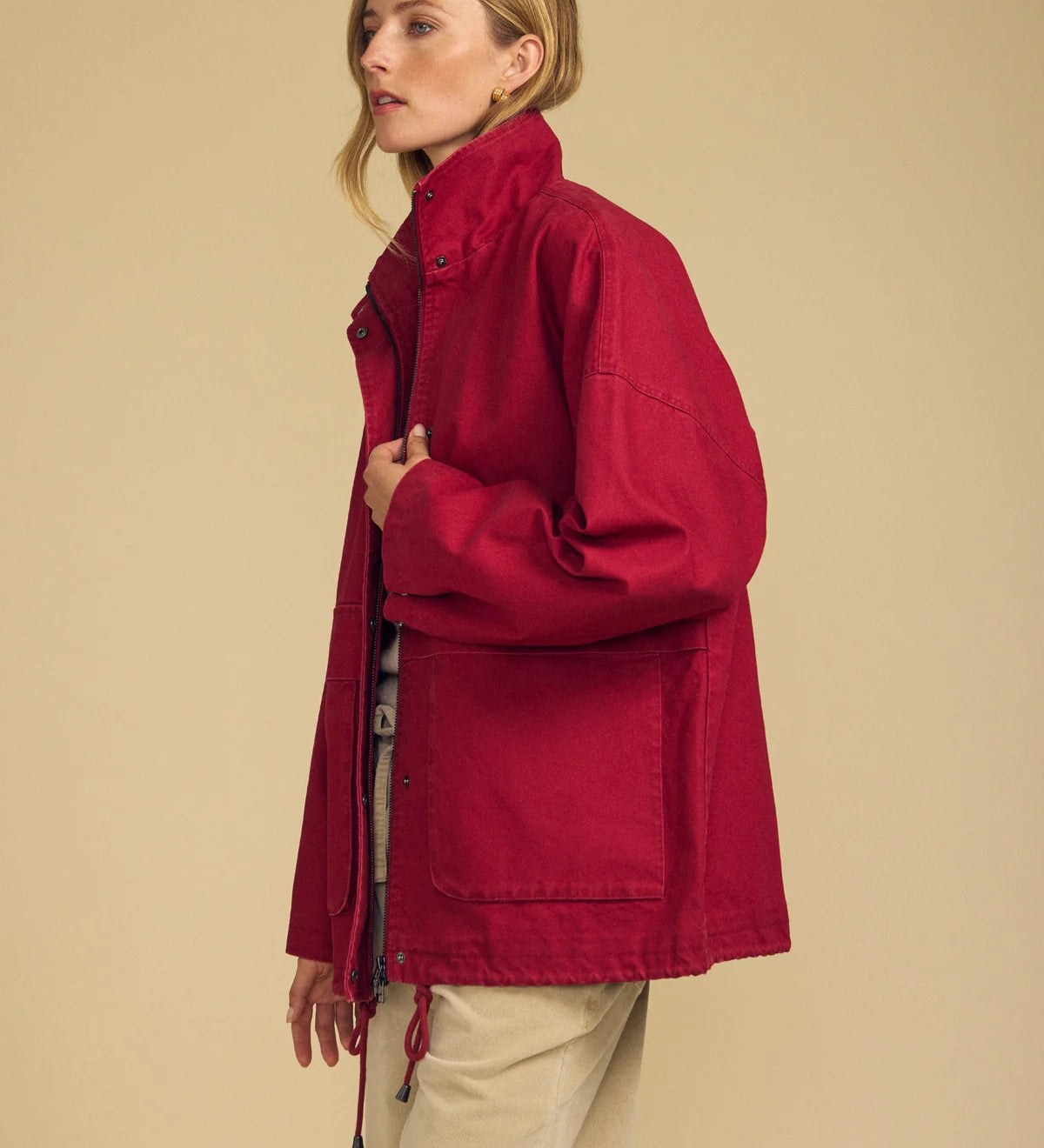 Hunter Canvas Jacket - Crimson
