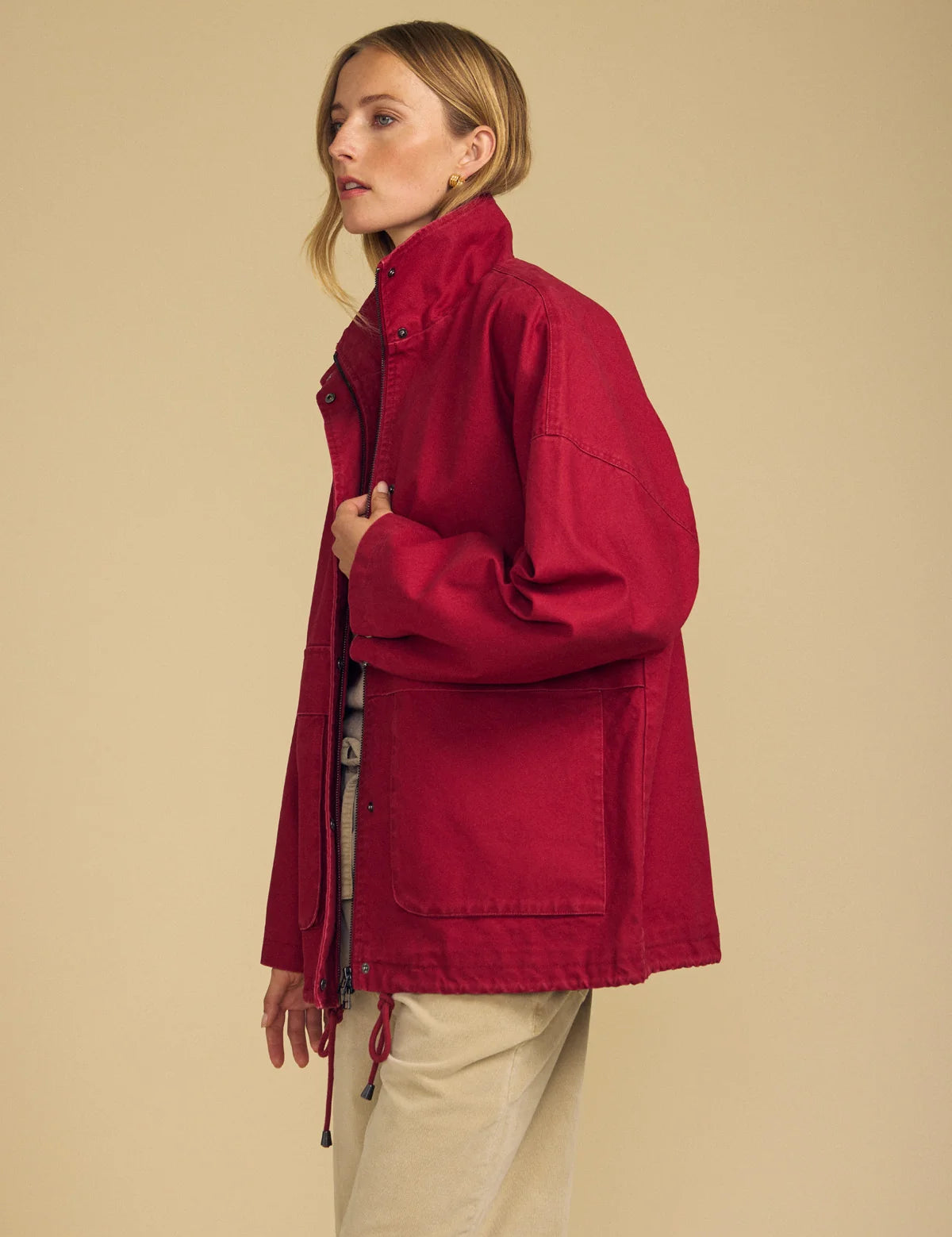 Hunter Canvas Jacket - Crimson
