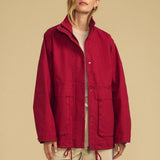 Hunter Canvas Jacket - Crimson