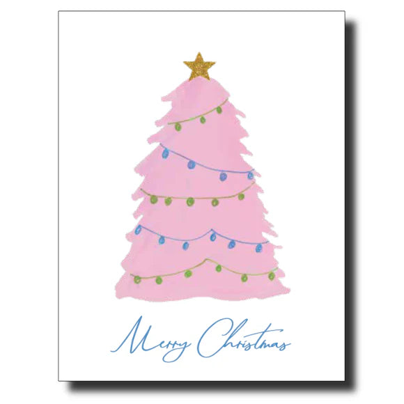 Pink Christmas Tree Card