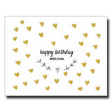 Gold Hearts Card