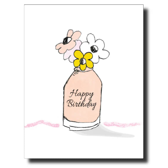 Pink and Yellow Vase card