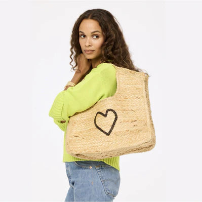 Imperfect Heart Tote - Jute
