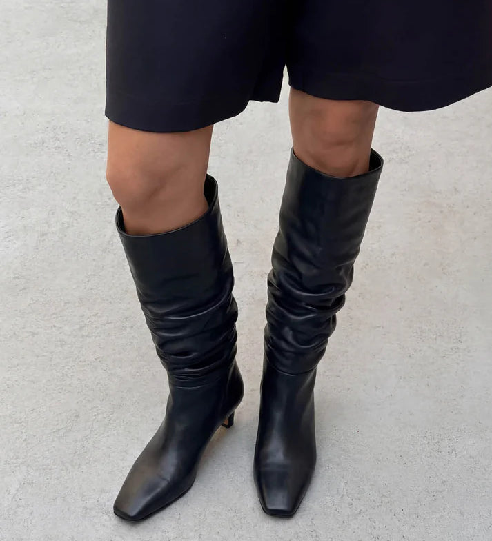 Kalila Leather Boots - Black