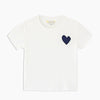 Suke Imperfect Heart Tee - White/Indigo