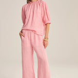 Lola Linen Pant - Rose Dust