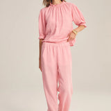 Lola Linen Pant - Rose Dust