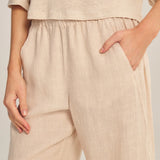 Lola Linen Pant - Sand Castle