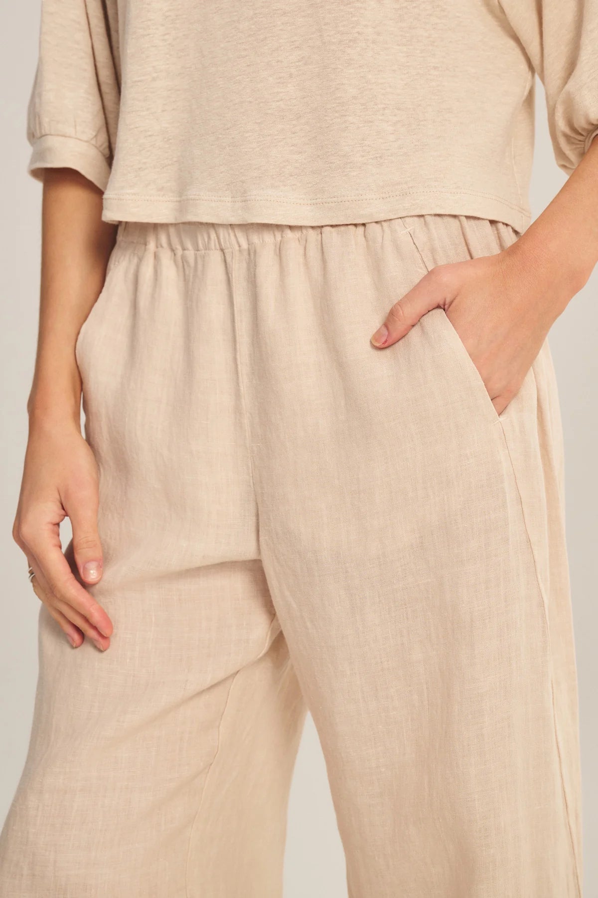 Lola Linen Pant - Sand Castle