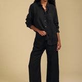 Lola Linen Pant - Black